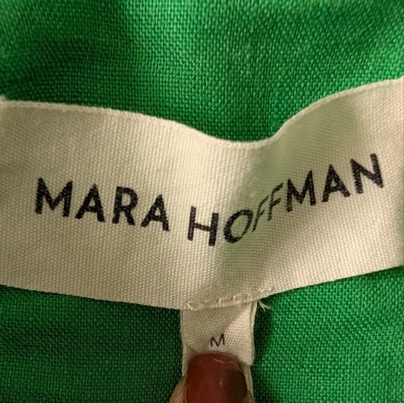 Mara Hoffman Heidi Organic Linen Midi Dress Green Sustainable Eco Designer Med - Picture 10 of 14